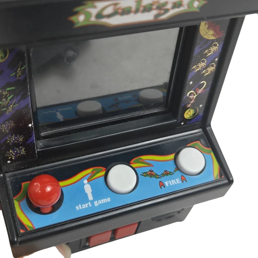 Basic Fun Galaga Mini Arcade Cabinet Retro Handheld Game Black 09622 Namco VIDEO